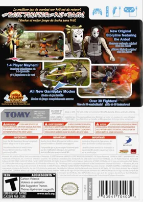 Naruto - Clash of Ninja Revolution box cover back